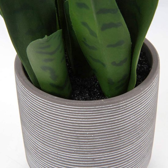 Unyqoos® Levensechte decoratieve kunstplant Sanseveria in cementpot voor interieur