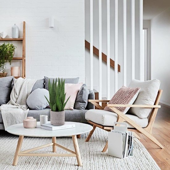 Unyqoos® Levensechte decoratieve kunstplant Sanseveria in cementpot voor interieur