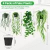 550x550-23684.jpg Unyqoos® Set van vier levensechte hangplanten met pot voor binnen en buiten