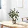 Unyqoos® Realistische roze kersenbloesem in stenen pot voor stijlvolle binnenhuisdecoratie