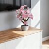 Unyqoos® Realistische kunstbloesem in stenen pot voor interieurdecoratie