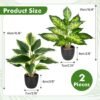 Unyqoos® Set van twee levensechte kunstplanten voor kleurrijke decoratie in huis