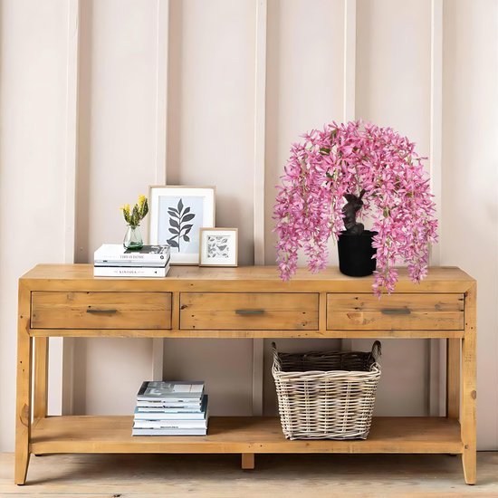 550x550-23740.jpg Unyqoos® Witte Wisteria Kunstbloemen in Pot voor Stijlvolle Interieurdecoratie