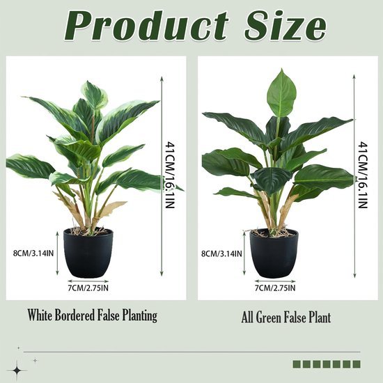 550x550-23750.jpg Unyqoos® Set van twee levensechte kunstplanten in pot voor decoratieve doeleinden