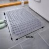 Unyqoos® Grijze antislip badmat 48x48 cm voor veilige en comfortabele badervaring