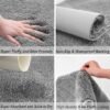 Unyqoos® Grijze badmatset met antislip en hoge waterabsorptie voor badkamer