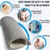 Unyqoos® Grijze antislip douchemat zonder zuignappen 50 x 87 cm voor veilige badkamers