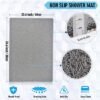 Unyqoos® Grijze antislip douchemat zonder zuignappen 50 x 87 cm voor veilige badkamers