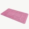 Unyqoos® Zachtroze rechthoekige badkamertegel met antislip en sneldrogende eigenschappen