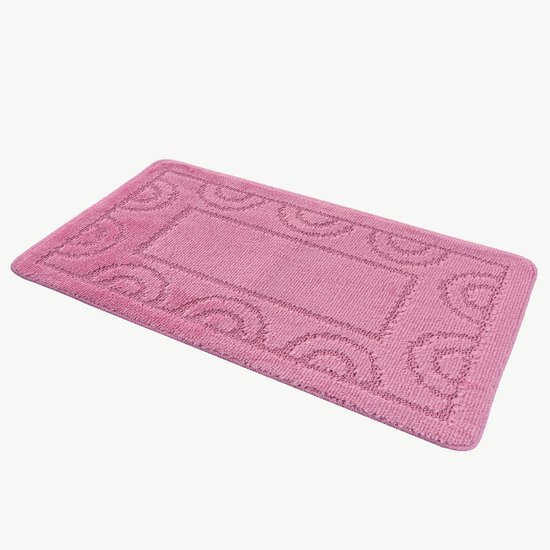 Unyqoos® Zachtroze rechthoekige badkamertegel met antislip en sneldrogende eigenschappen