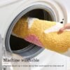 Unyqoos® Zachte en Pluizige Bloemvormige Badmat voor Badkamer en Toilet, Antislip en Waterabsorberend, 65 x 65 cm, Geel