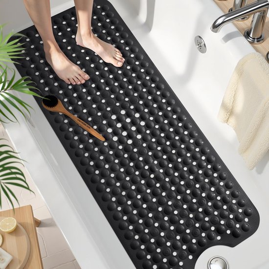 Unyqoos® Luxe Antislip Badmat met Zuignappen en Sneldrogend Ontwerp voor Veilig Douchen