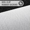 Unyqoos® Zwarte absorberende badmat van microvezel met antislip en wasbaar ontwerp