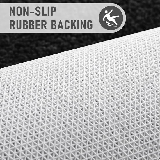 Unyqoos® Zwarte absorberende badmat van microvezel met antislip en wasbaar ontwerp