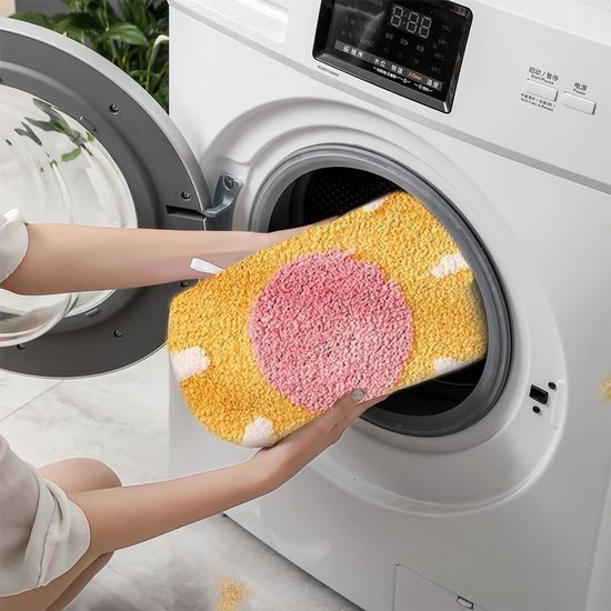 Unyqoos® Zacht en absorberend vloerkleed met bloemdesign voor diverse ruimtes 40x40 cm