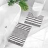 550x550-23873.jpg Unyqoos® Twee-delige set badmatten met antislip en hoge absorptie in donkergrijs