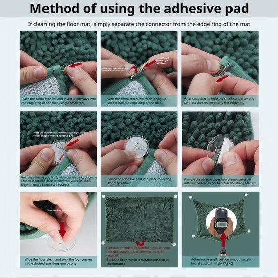 550x550-23876.jpg Unyqoos® Twee-delige set badmatten met antislip en hoge absorptie in donkergrijs