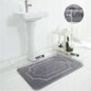 Unyqoos® Zachte Antislip Badmat voor Badkamer met Hoge Waterabsorptie, 50 x 80 cm, Grijs