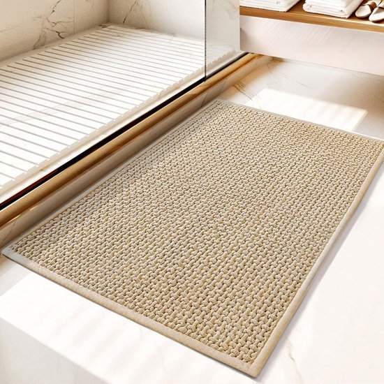 Unyqoos® Zachte en Absorberende Chenille Badmat met Antislip voor Badkamer