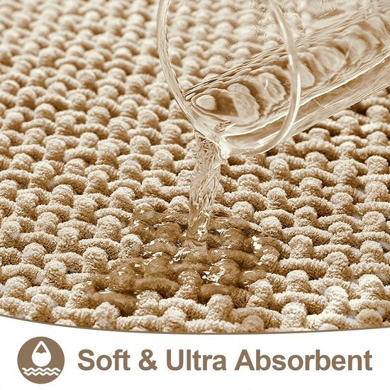 Unyqoos® Zachte en Absorberende Chenille Badmat met Antislip voor Badkamer