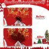 550x550-23911.jpg Unyqoos® Wasbaar kersttapijt met antislip en kerstmanprint voor diverse ruimtes