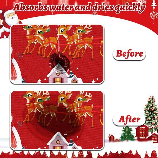 550x550-23911.jpg Unyqoos® Wasbaar kersttapijt met antislip en kerstmanprint voor diverse ruimtes
