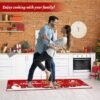 550x550-23912.jpg Unyqoos® Wasbaar kersttapijt met antislip en kerstmanprint voor diverse ruimtes