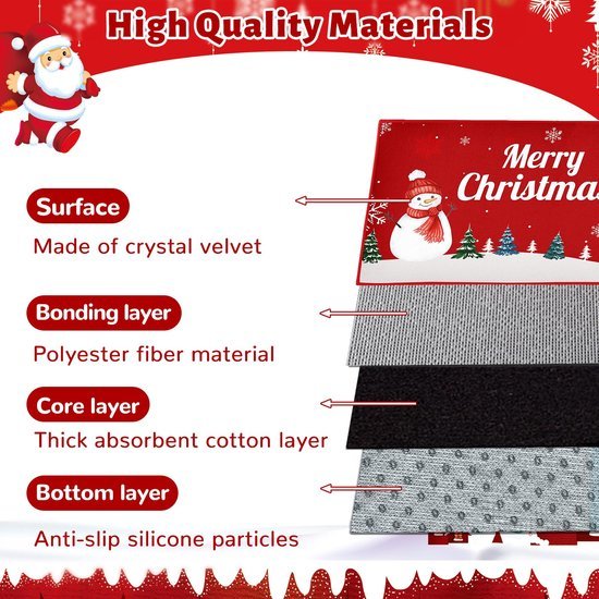 550x550-23915.jpg Unyqoos® Wasbaar kersttapijt met antislip en kerstmanprint voor diverse ruimtes