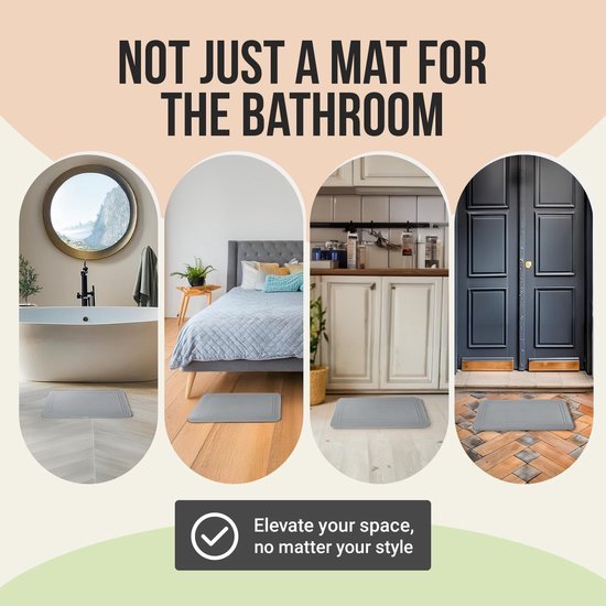 Unyqoos® Comfortabele en Antislip Badmat van Traagschuim voor Elke Badkamerstijl