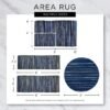 Unyqoos® Handgeweven omkeerbaar katoenen tapijt in kleurrijk blauw voor elke ruimte