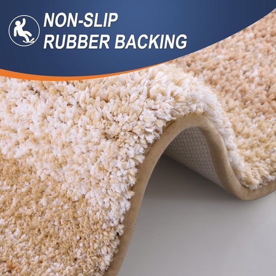 Unyqoos® Zachte en absorberende badmat met antislip en wasbare eigenschappen