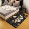 Unyqoos® Decoratief vloerkleed met botanische bloemenprint en antislip onderlaag