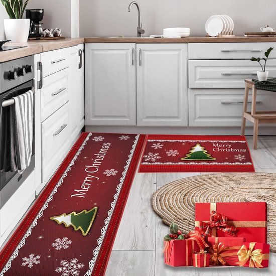 550x550-24058.jpg Unyqoos® Wasbare kersttapijten set met antislip voor binnen en keuken decoratie