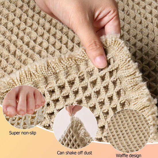 Unyqoos® Set van twee badmatten met waterabsorberende en sneldrogende eigenschappen