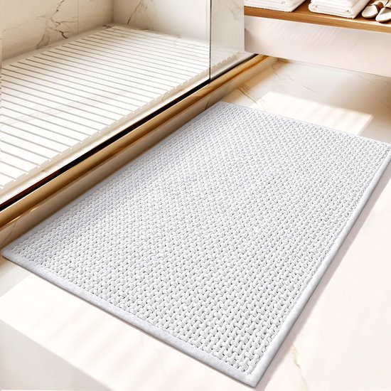 Unyqoos® Zachte en absorberende badmat met antislip voor badkamer en douche