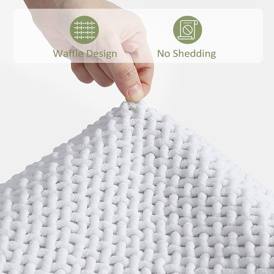 Unyqoos® Zachte en absorberende badmat met antislip voor badkamer en douche