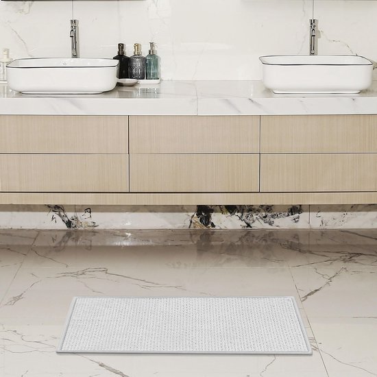 Unyqoos® Zachte en absorberende badmat met antislip voor badkamer en douche