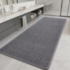 550x550-24085.jpg Unyqoos® Absorberende en Antislip Chenille Badmat in Donker- en Lichtgrijs, 40x60 cm