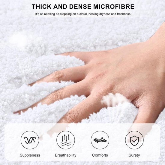 550x550-24121.jpg Unyqoos® Zachte en waterabsorberende badmat met antislip en hoogpolige microvezels