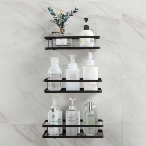 Unyqoos ® Innovatief Wandgemonteerd Organizer Rek voor Badkamer en Keuken met Drie Korven