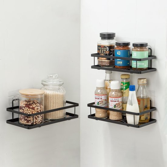 Unyqoos ® Innovatief Wandgemonteerd Organizer Rek voor Badkamer en Keuken met Drie Korven