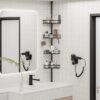 Unyqoos ® Telescopische Doucheplank Hoekrek met Verstelbare Hoogte en 4 Planken voor Badkamer en Keuken