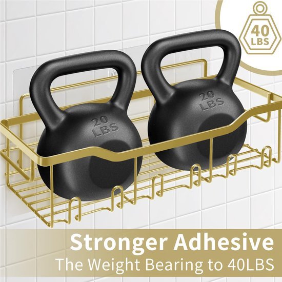 Unyqoos ® Roestvrij Stalen Doucheplankenset Zonder Boren Met Multifunctionele Opslagopties