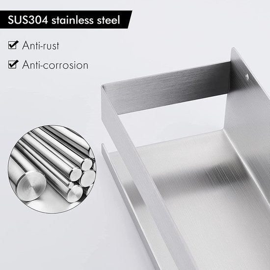 Unyqoos ® Ruime en Roestvrije Doucheplank Set met Multifunctionele Haken voor Badkamerorganisatie