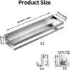 Unyqoos ® Ruime en Roestvrije Doucheplank Set met Multifunctionele Haken voor Badkamerorganisatie