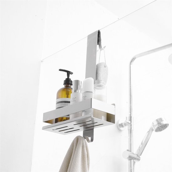 Unyqoos ® Ophangbare Doucheorganizer Zonder Boren voor Stijlvolle en Ruime Badkameropslag