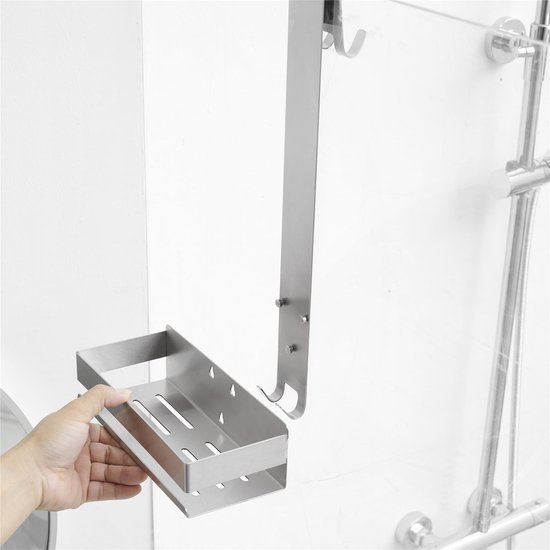 Unyqoos ® Ophangbare Doucheorganizer Zonder Boren voor Stijlvolle en Ruime Badkameropslag