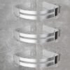 Unyqoos® Doucherekje met Driehoekige Aluminium Bakjes voor Hoekmontage in Badkamer of Keuken