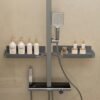 Unyqoos® Ruimtebesparende hoekplank voor badkamer en keuken zonder boren