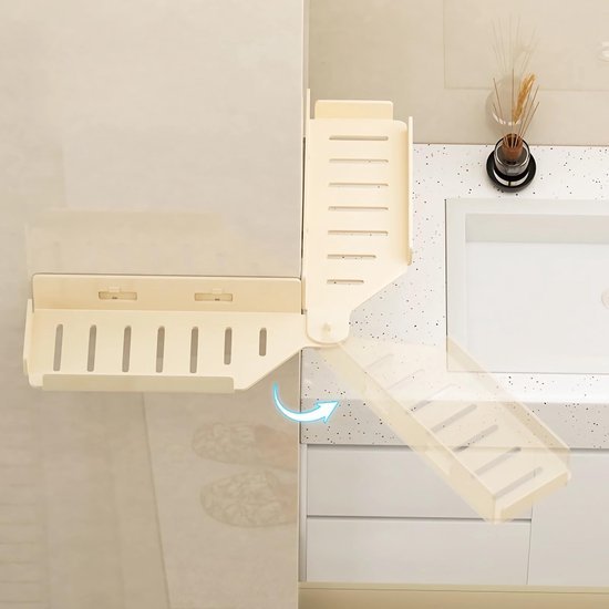 Unyqoos® Ruimtebesparende hoekplank voor badkamer en keuken zonder boren